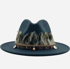 Unisex  Collection Fedora Hats With Feather