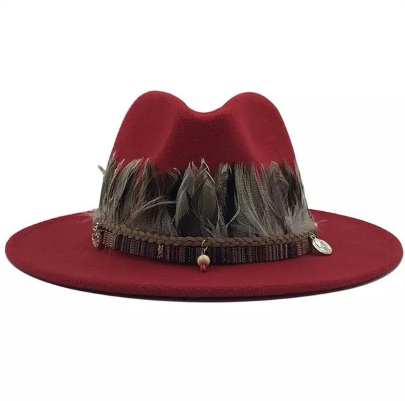 Unisex  Collection Fedora Hats With Feather