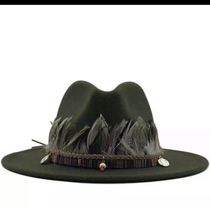 Unisex  Collection Fedora Hats With Feather
