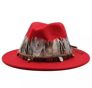 Unisex  Collection Fedora Hats With Feather