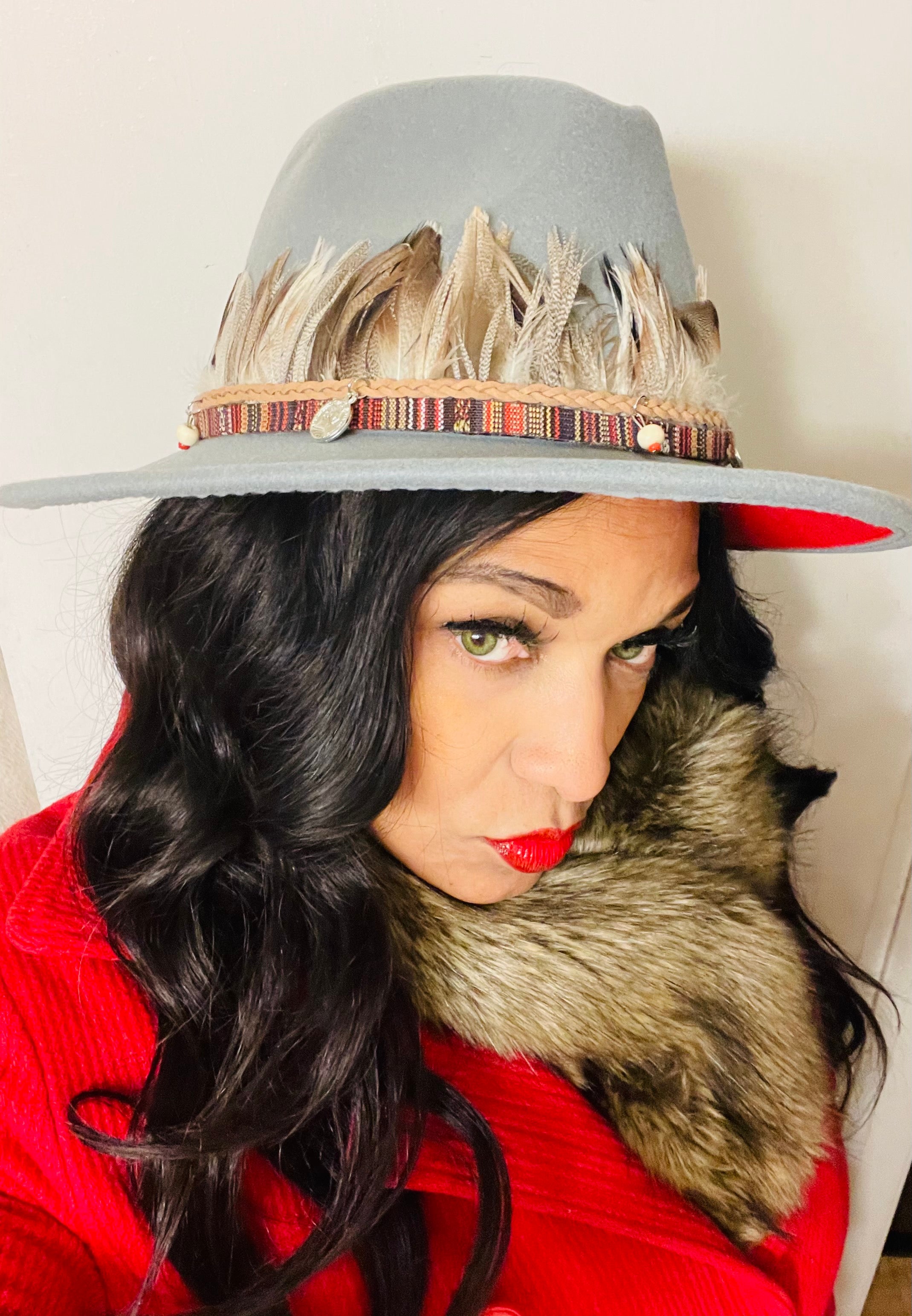 Unisex  Collection Fedora Hats With Feather