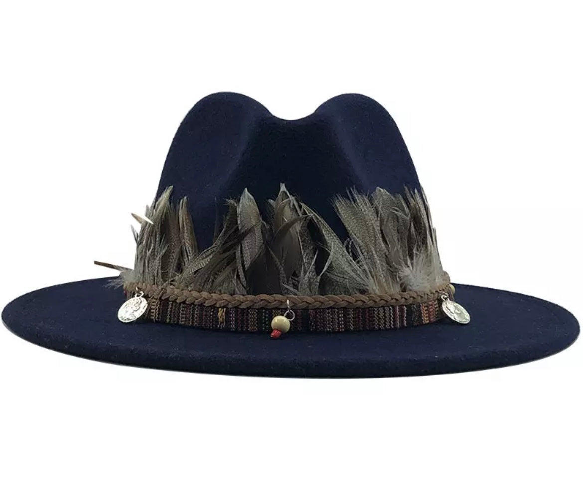 Unisex  Collection Fedora Hats With Feather