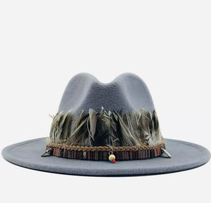 Unisex  Collection Fedora Hats With Feather