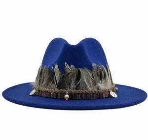Unisex  Collection Fedora Hats With Feather