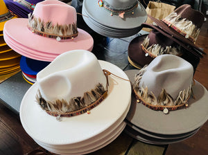 Unisex  Collection Fedora Hats With Feather